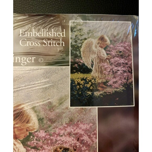 Candamar Designs  Angel's Tenderness Embellished Cross Stitch Kit 51096 New - Picture 3 of 4